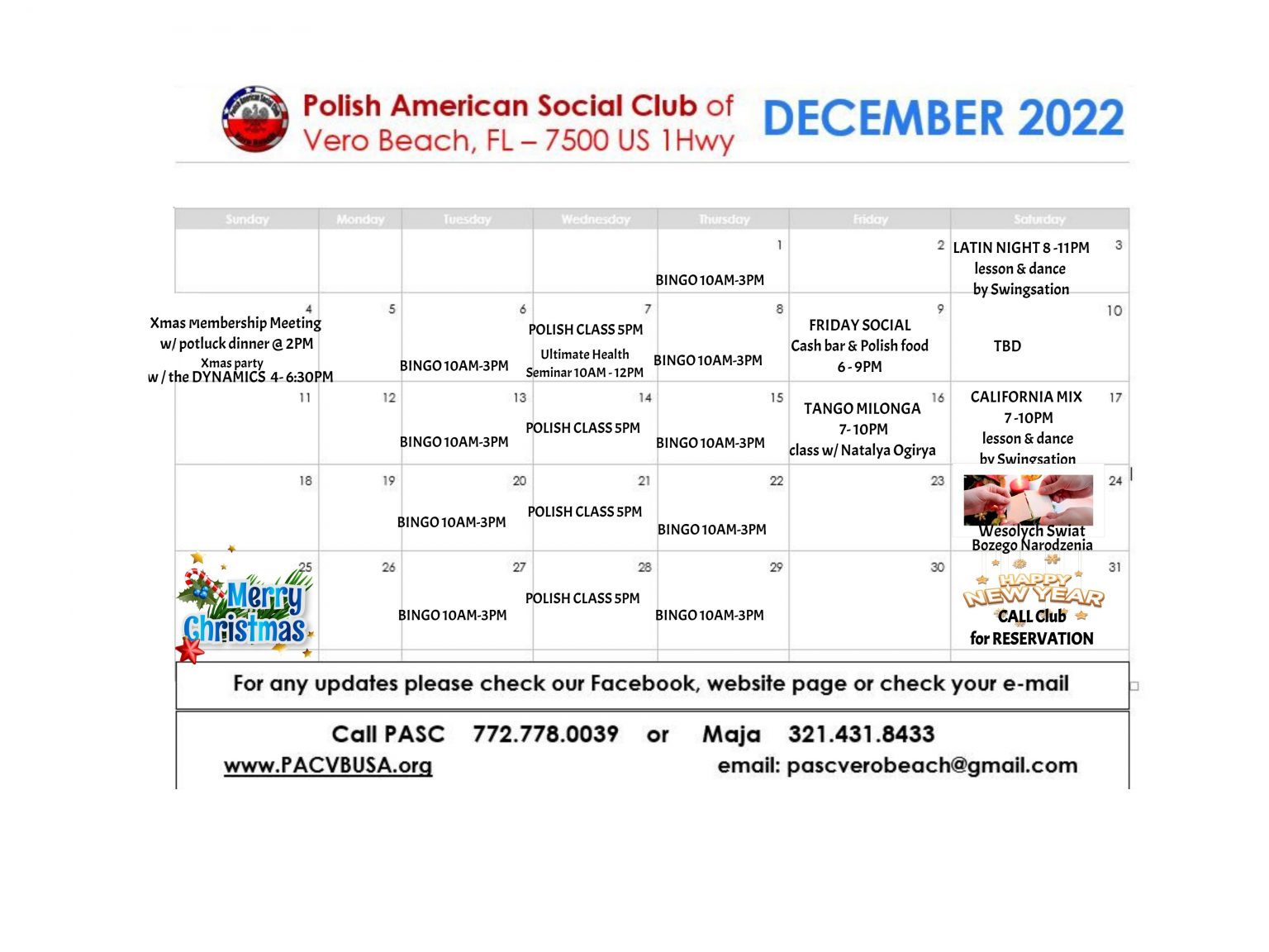 Events Polish American Social Club of Vero Beach