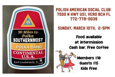 Southern Most Polka Band, March 10, 2-5 PM